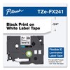 Brother TZe Flexible Tape Cartridge for P-Touch Labeler, 0.7x26.2ft, Blk on Wht TZEFX241